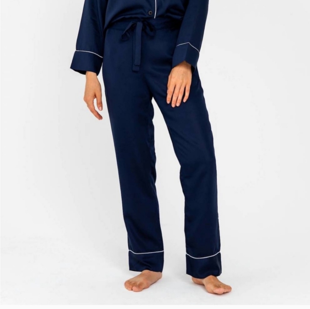 ETTITUDE,NIB, Sateen PJ Pants Ocean , Size M